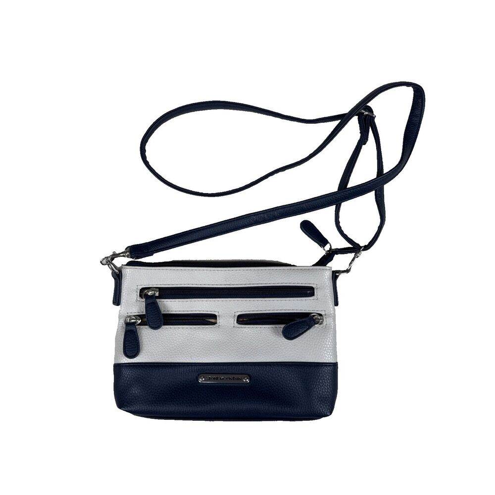 Stone Mountain USA Shoulder Bag Purse Pockets Talia Bonded Leather Two Tone